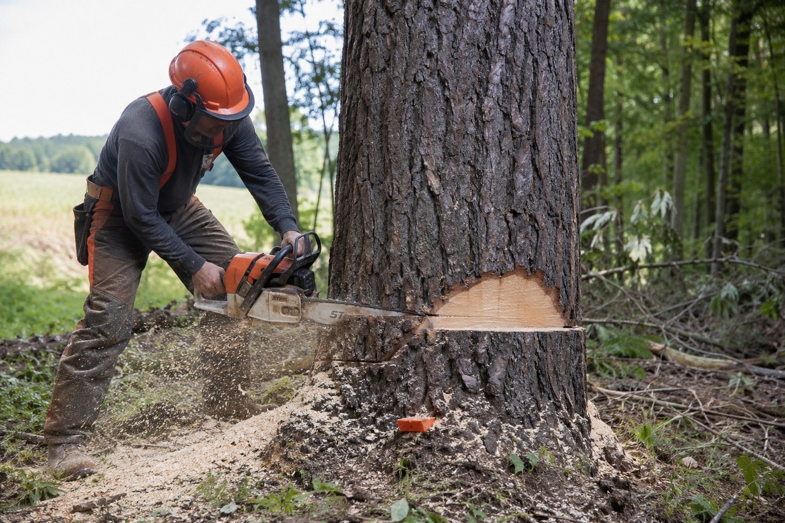 Abattage d'arbre en toute sécurité dans le 58