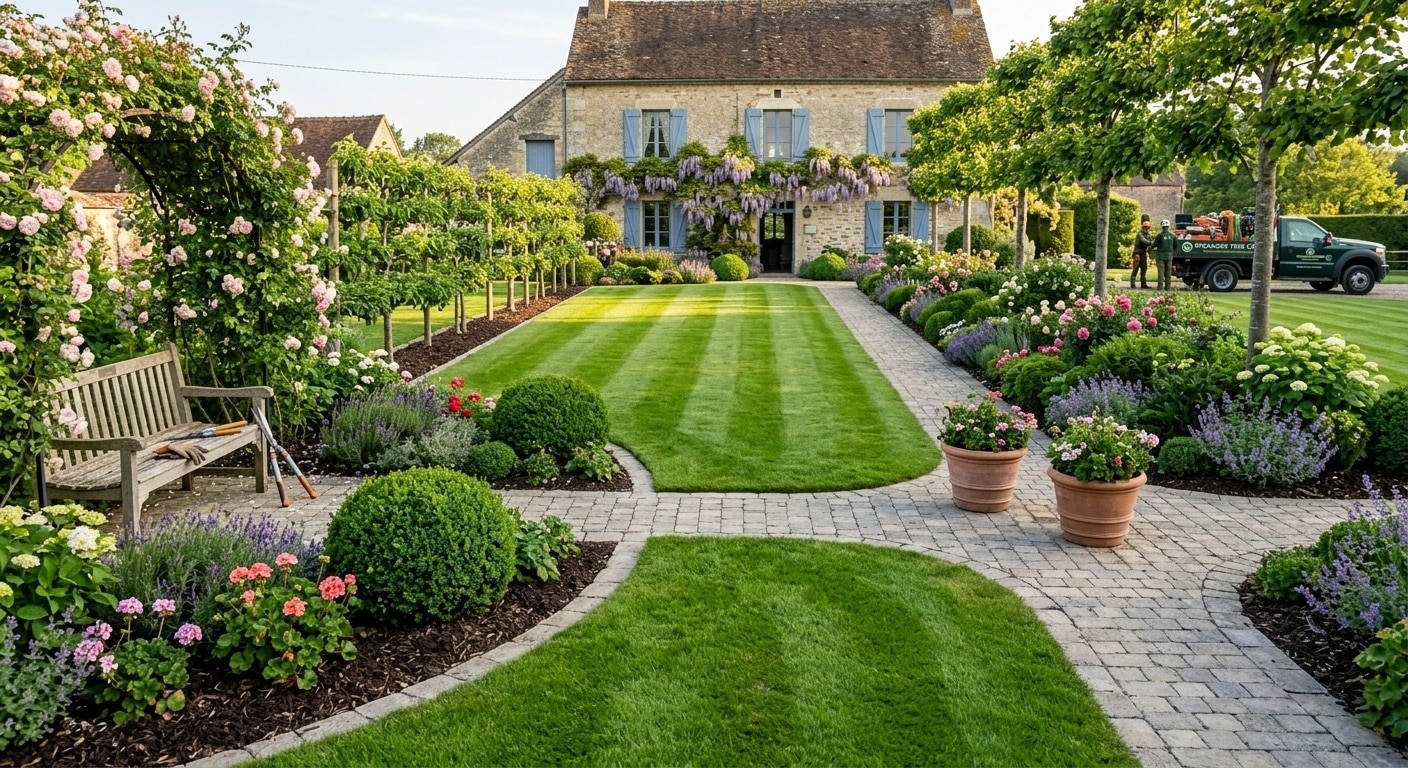 Jardin entretenu après passage de l'équipe Lemaire